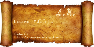 Leiner Márta névjegykártya