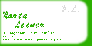 marta leiner business card